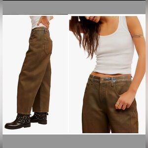 We The Free Good Luck Barrel Jeans coated Dark Brown